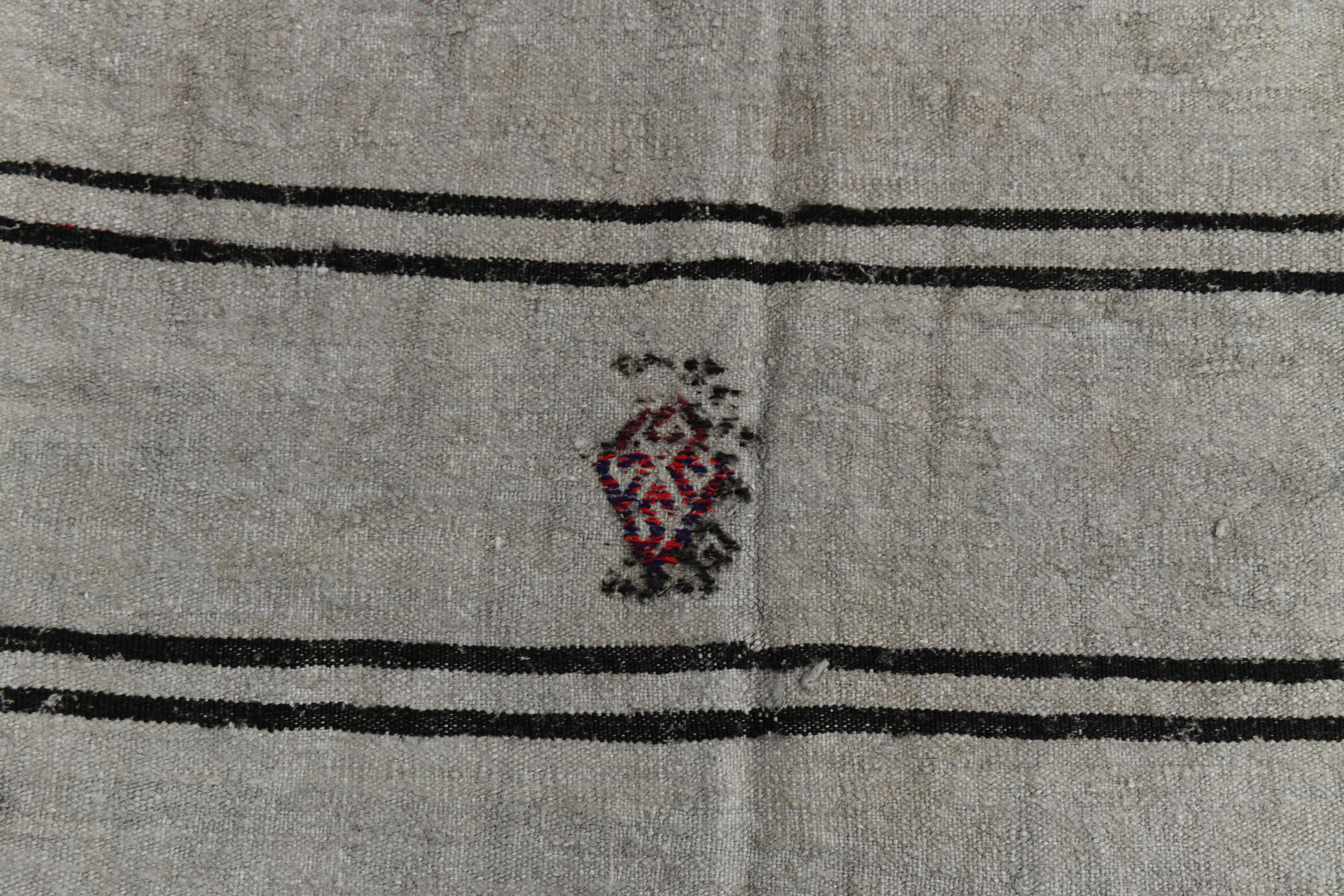 6x12 Gray & Black Modern Hemp Rug, 184x379Cm