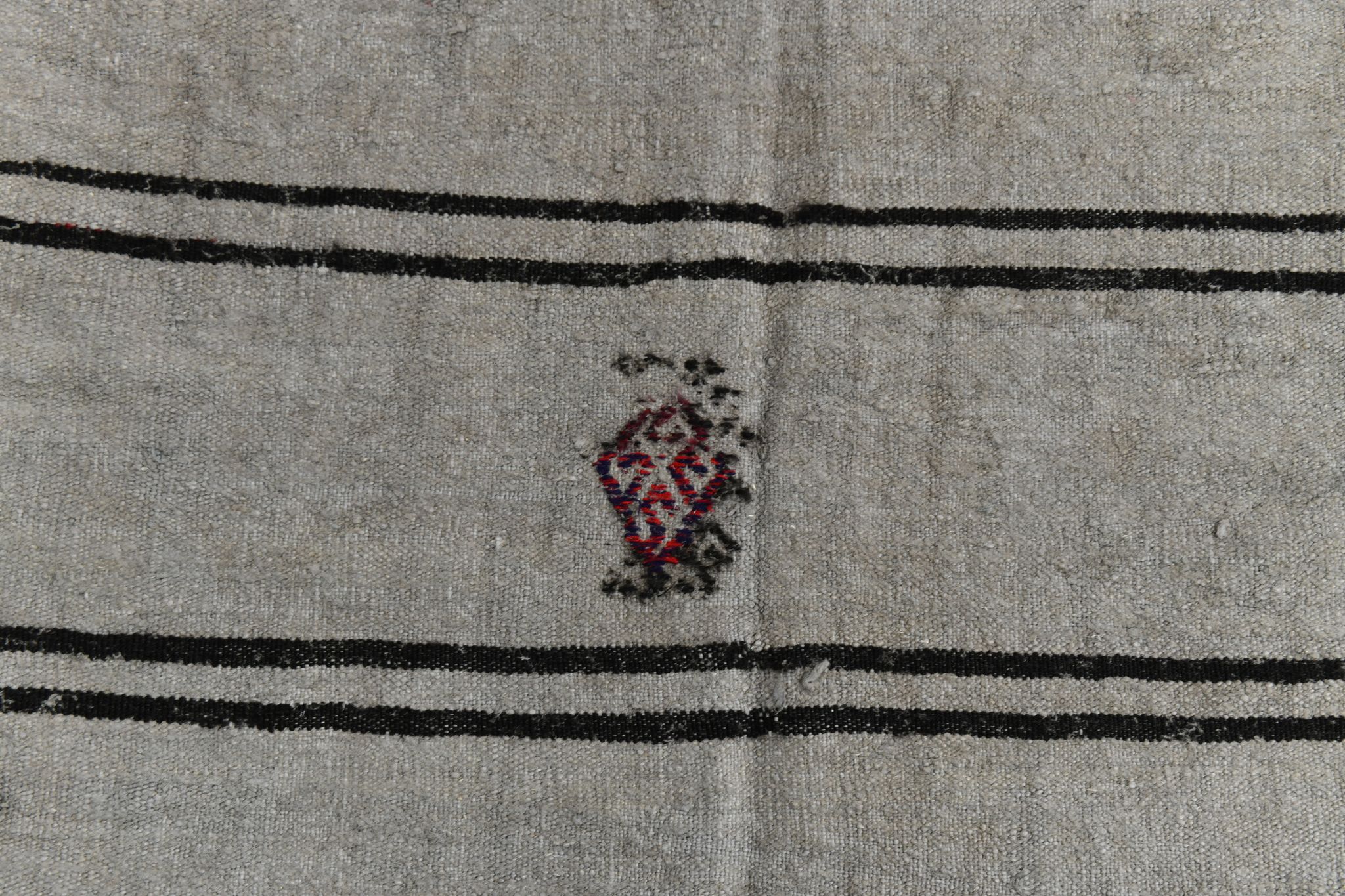 6x12 Gray & Black Modern Hemp Rug, 184x379Cm