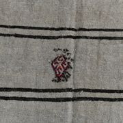 6x12 Gray & Black Modern Hemp Rug, 184x379Cm