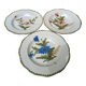 Ensemble de 3 assiettes creuses décoratives à décor floral