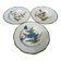 Ensemble de 3 assiettes creuses décoratives à décor floral