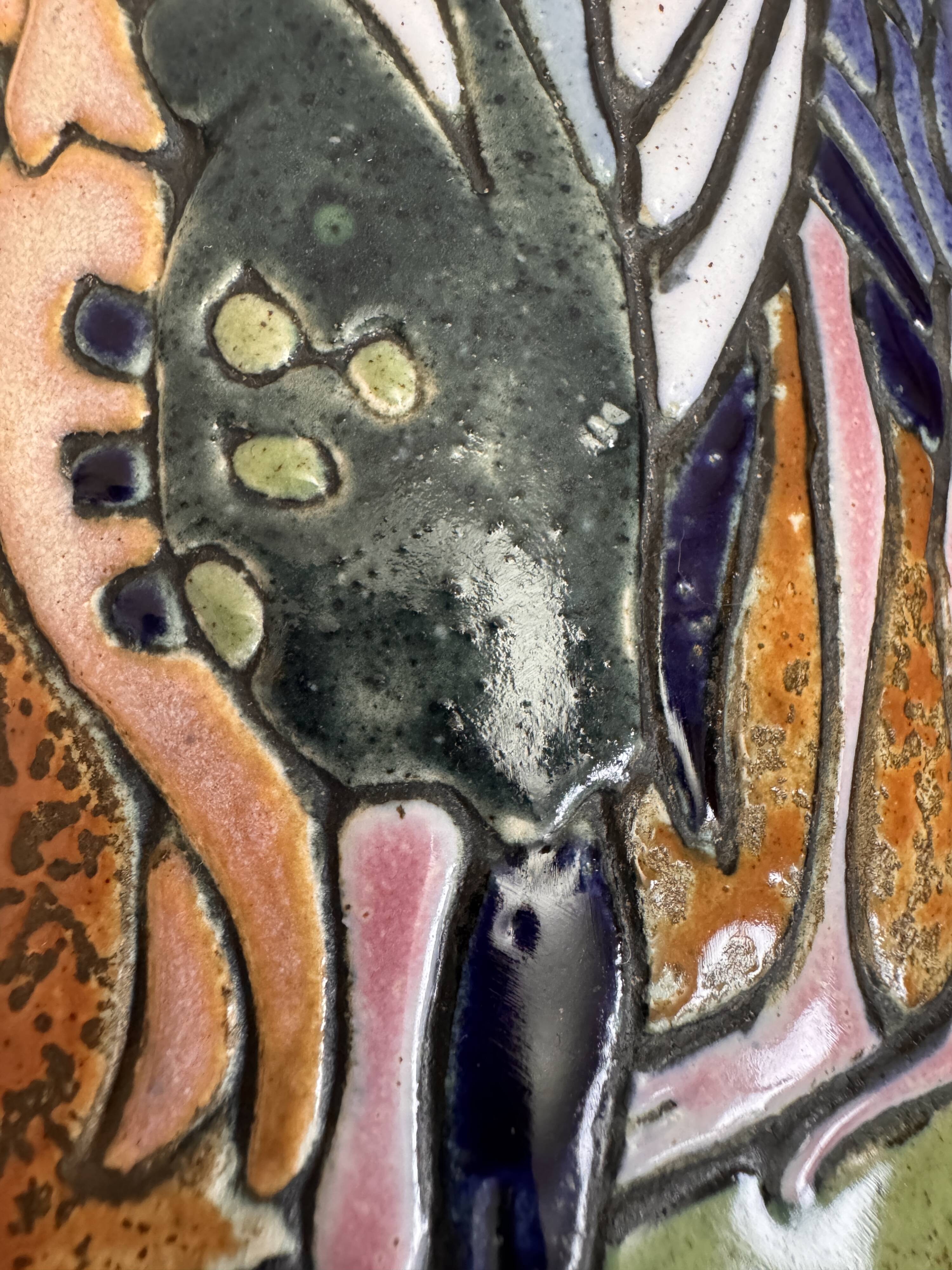 Pair of Art Deco Amphora Vases – Bohemia 1920s – Birds – 38 cm