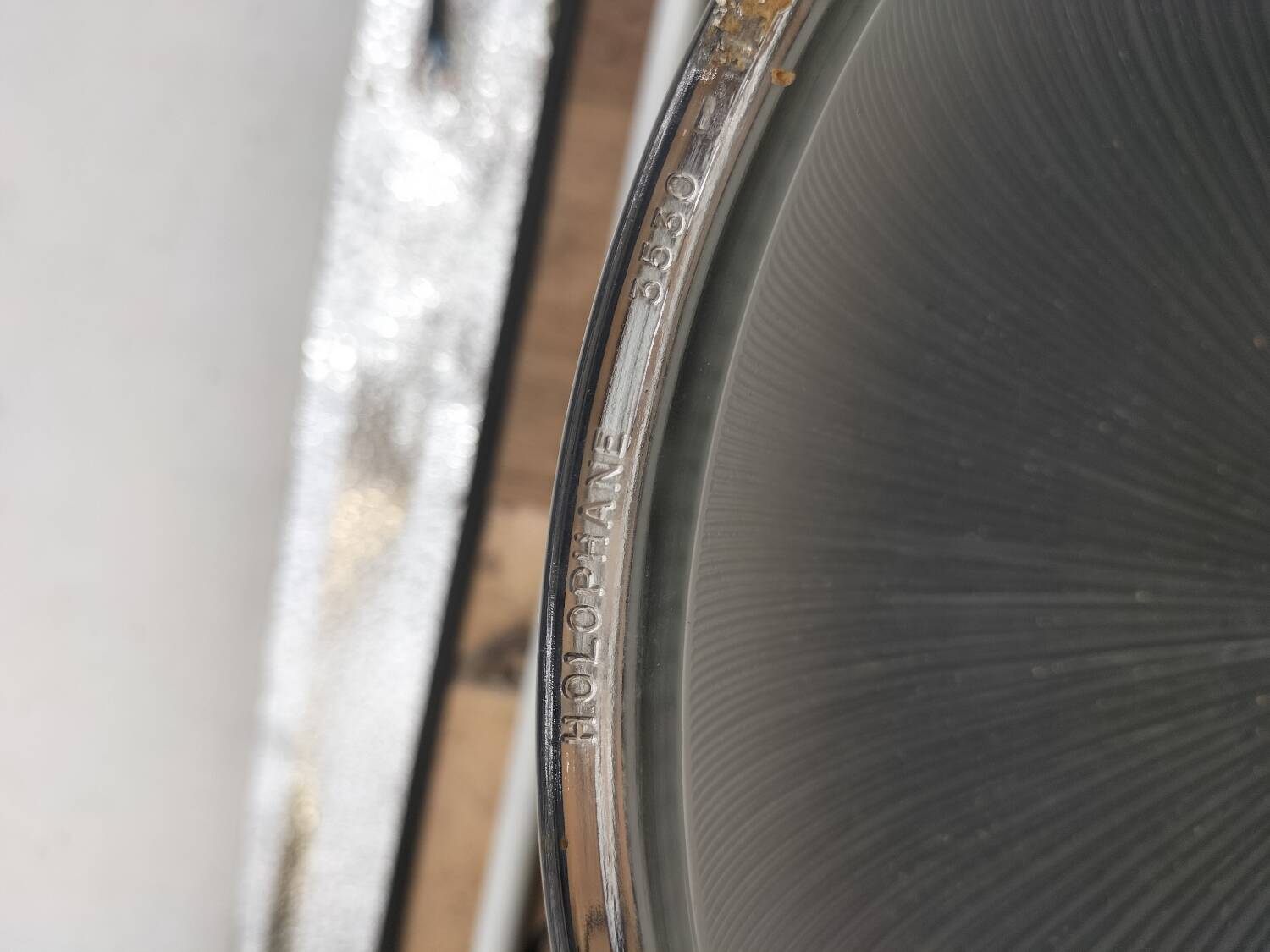 Holophane glass ceiling light