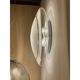 Contemporary multicolored reeds white murano glass wall sconce