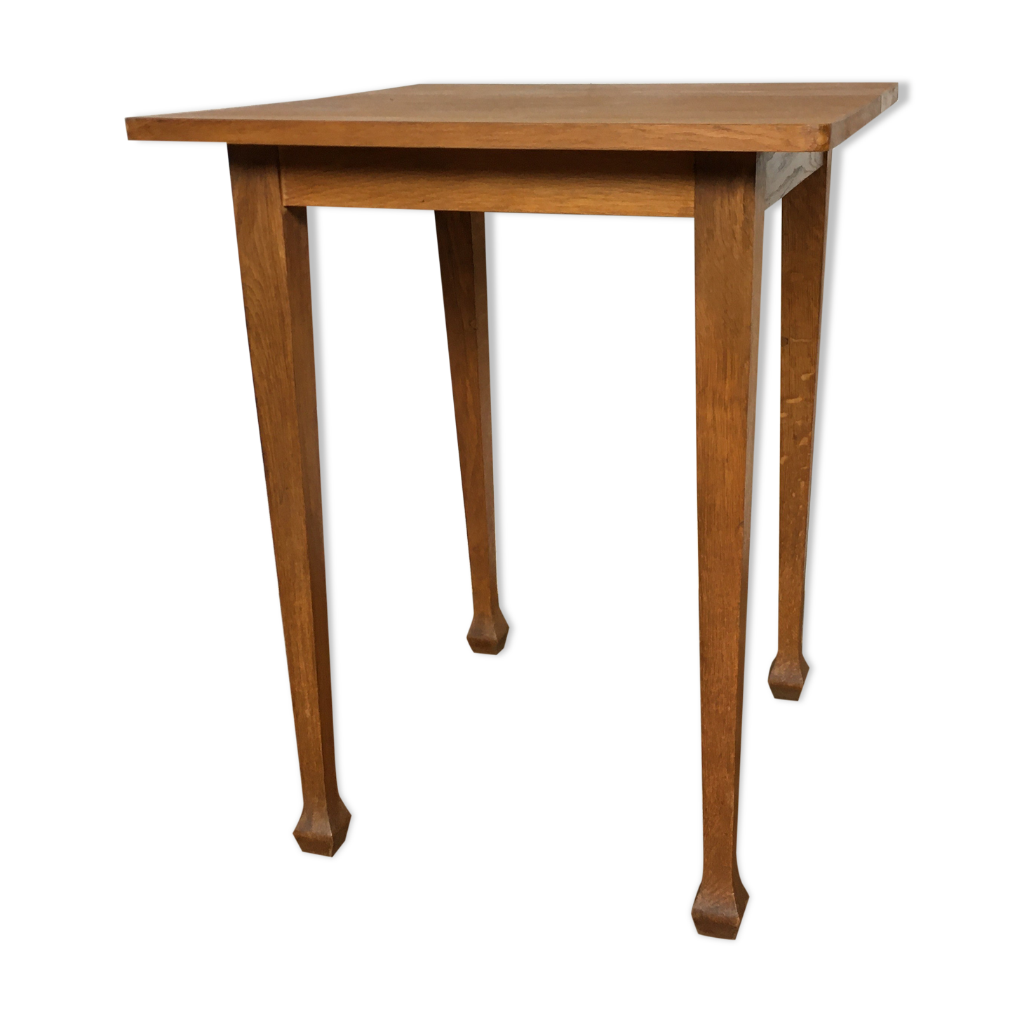 Table square vintage feet trumpet beech tray solid beech