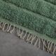 Traditional handwoven Berber rug in green, size 1.5/3.5 m.