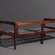 Two-seater and rosewood armchair produced by Komfort