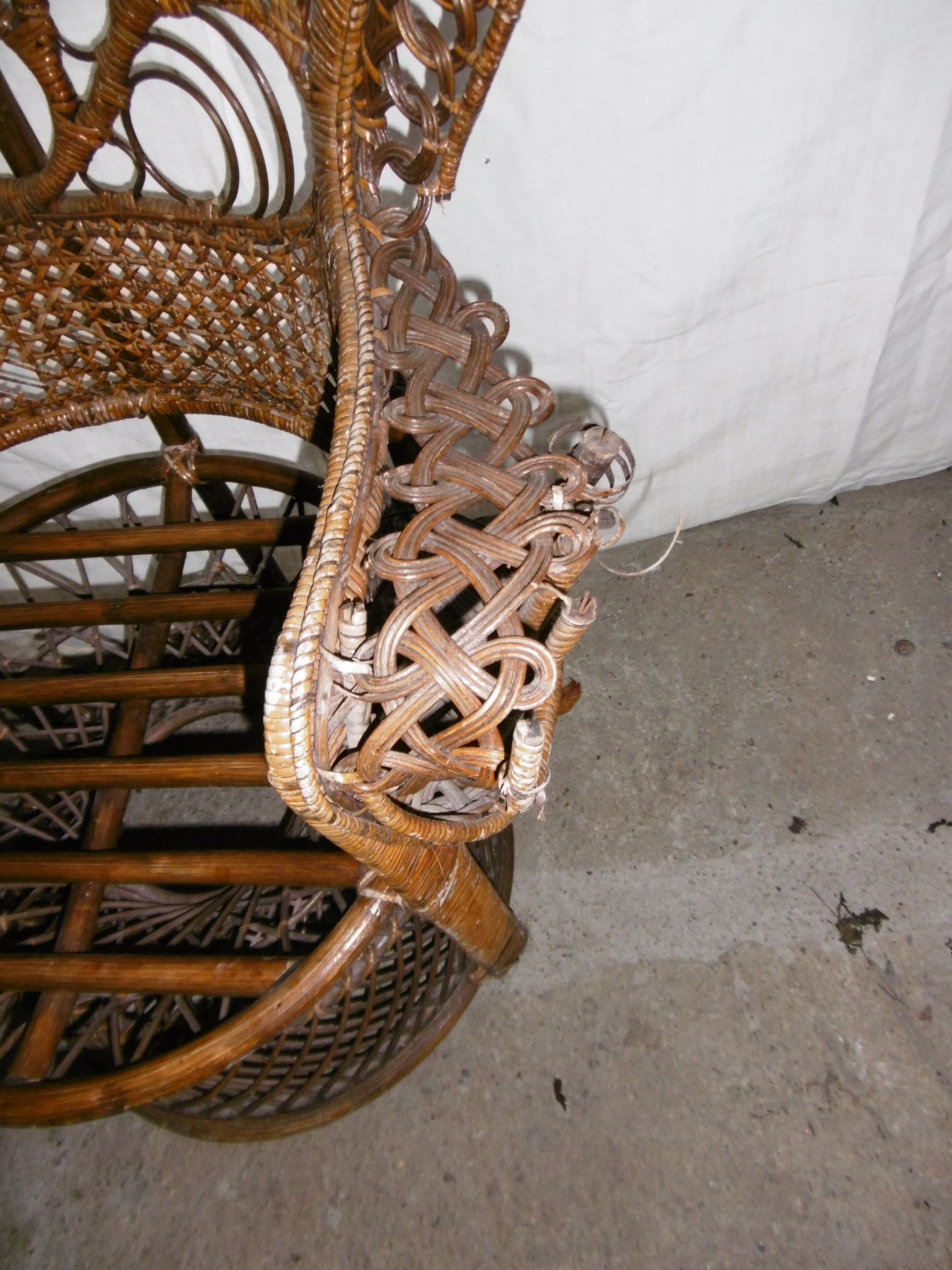 Fauteuil "Emmanuelle " en rotin