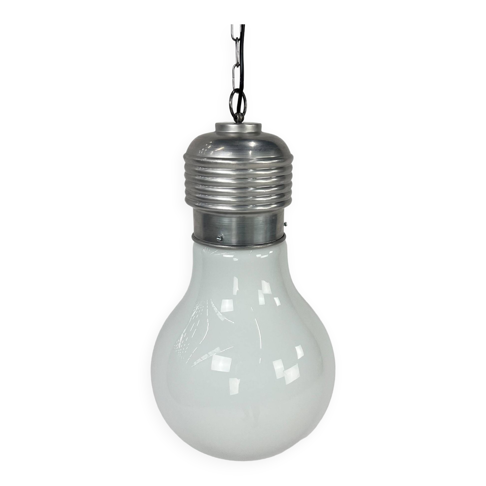 Lampe à suspension vintage ampoule surdimensionnée par nuova elleluce, 1970