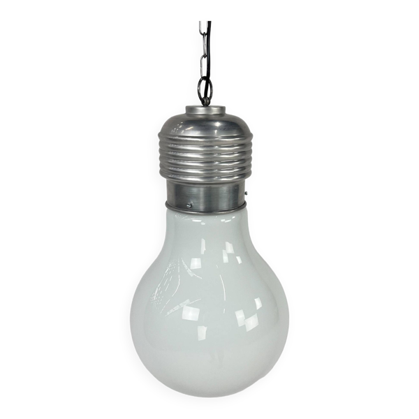Lampe à suspension vintage ampoule surdimensionnée par nuova elleluce, 1970