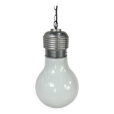Vintage pendant lamp oversized light bulb by nuova elleluce, 1970