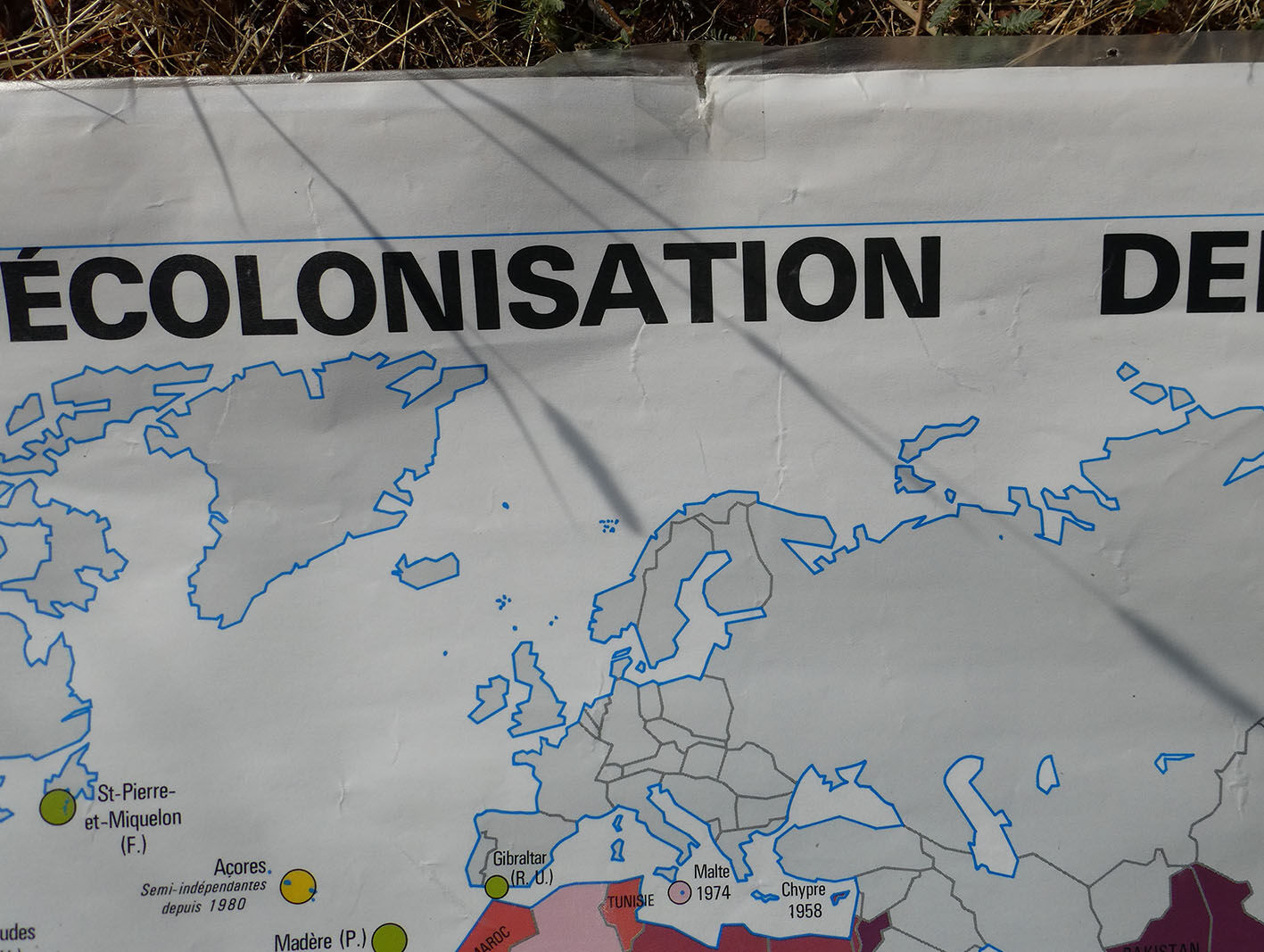 Carte scolaire la Décolonisation/Les Empires Coloniaux MDI - 1988