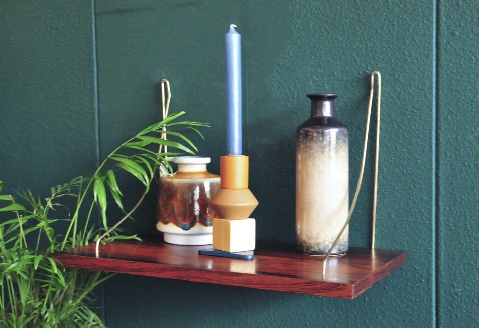 Narrow beige and black vase Denmark