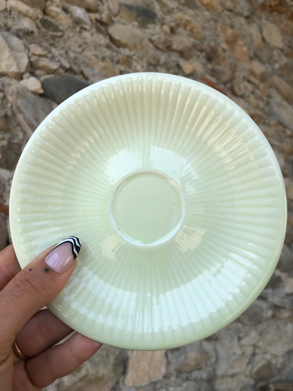Cups + saucers • Gien, vintage pastel series