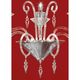 Venetian Imperial Rigadin Murano Glass Wall Sconce in Transparent Glass