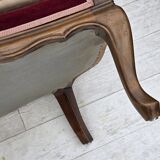 1950s, Danish 3-seater sofa, furniture velour, ash wood, mesh.