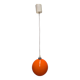 Orange opaline ball pendant light, 1960s-70s