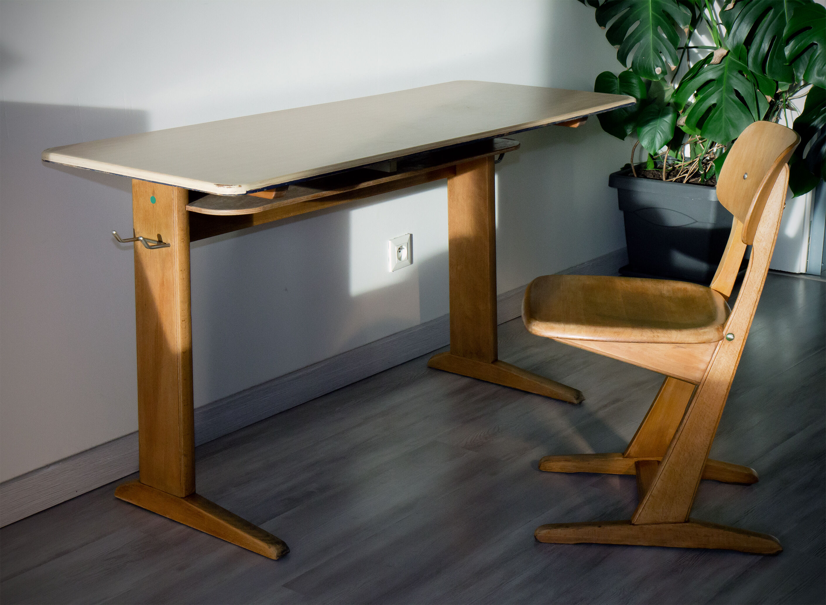 Office "Casala" and matching, design chair Karl Nothhelfer, edition VS, Germany, 60's