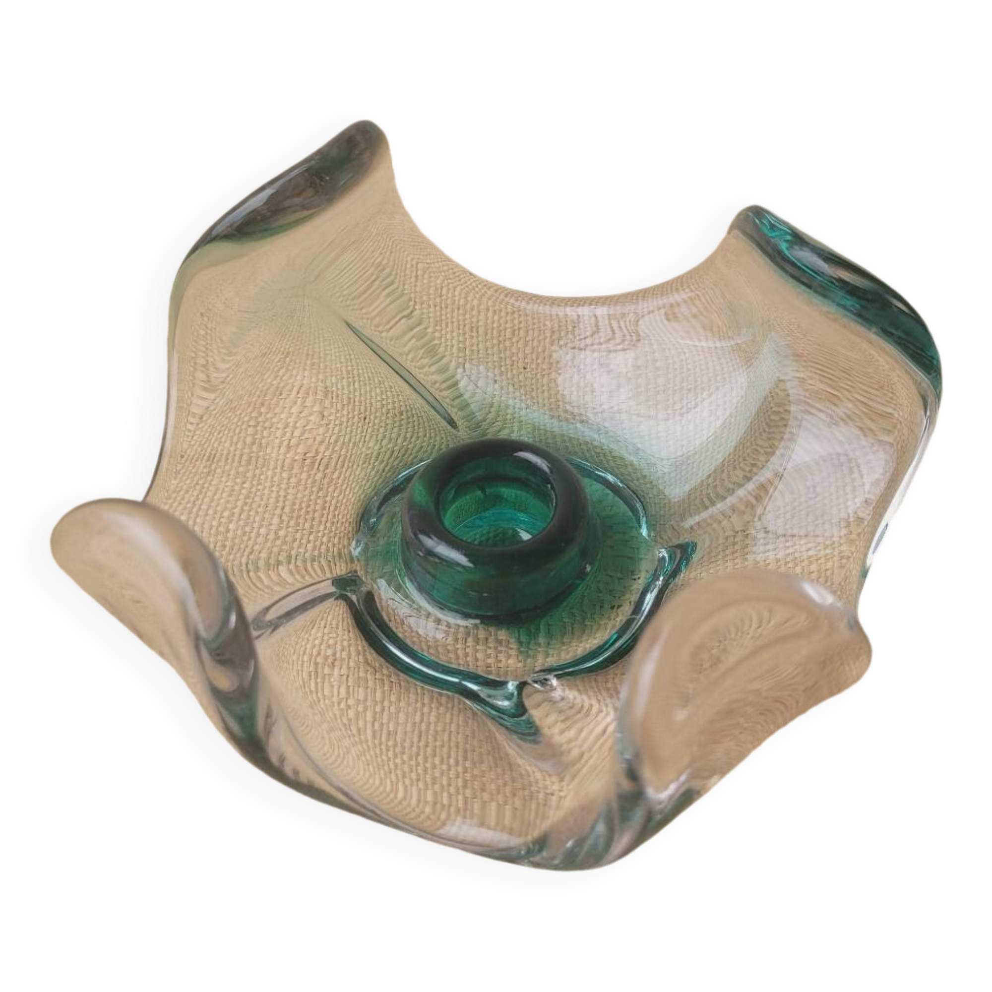 Italian glass candle holder