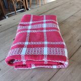 Nappe ancienne à carreaux