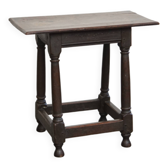 Grande table d'appoint/tabouret anglais antique