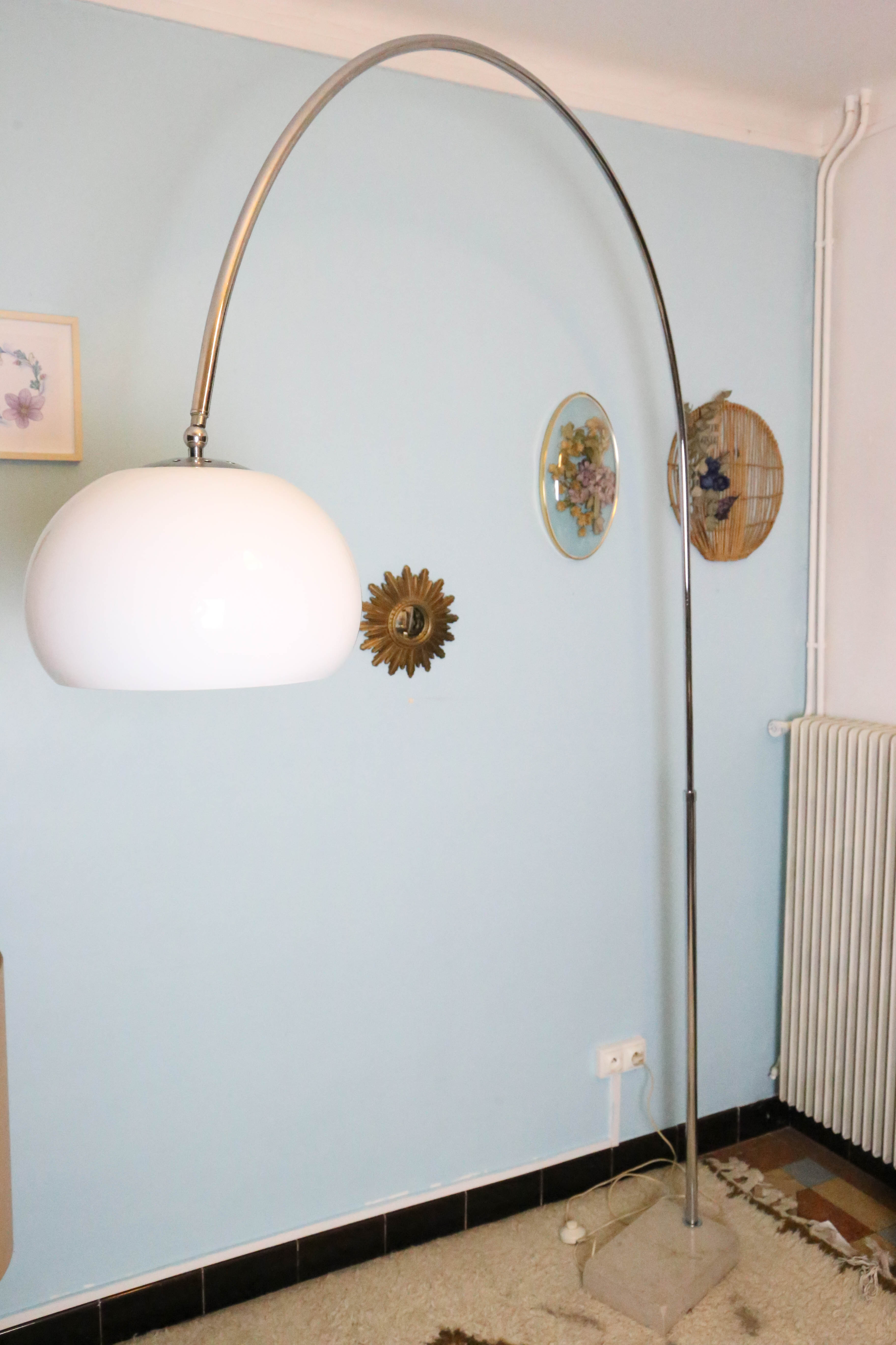 Vintage arc floor lamp, circa 1970