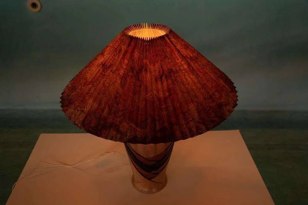 Scandinavian bohemian table lamp from the 70s/80s, postmodern.