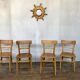 Series 4 wooden chairs troquet bistro vintage brewery 1950