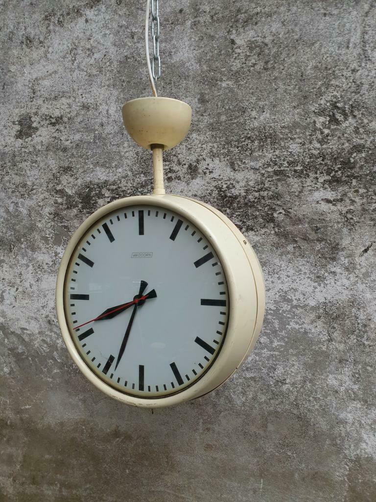 Old school clock double clock from Doorn 60s