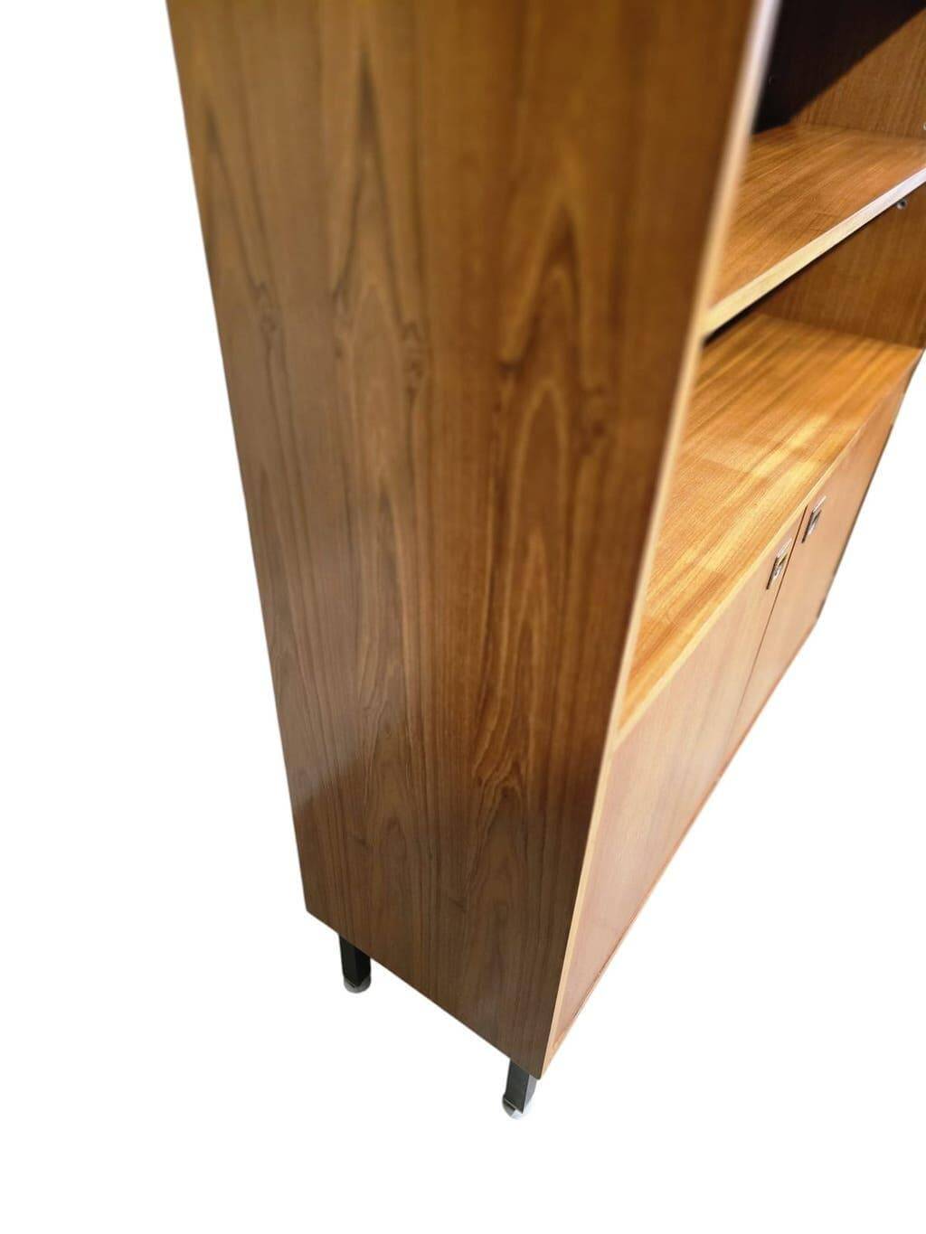 Bibliothèque / vitrine vintage en bois MDK