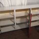 Placard haut de cuisine trois portes en formica rose