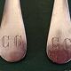 4 old small spoons monogrammed CG Orfèvrerie Christofle