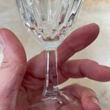 6 white wine glasses with fluted stems, made in France
