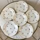 set of 6 dessert plates Digoin Sarreguemines model Floréal years 50-60