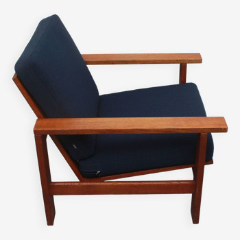 Fauteuil années 1960 en teck Hans Wegner pour Getama