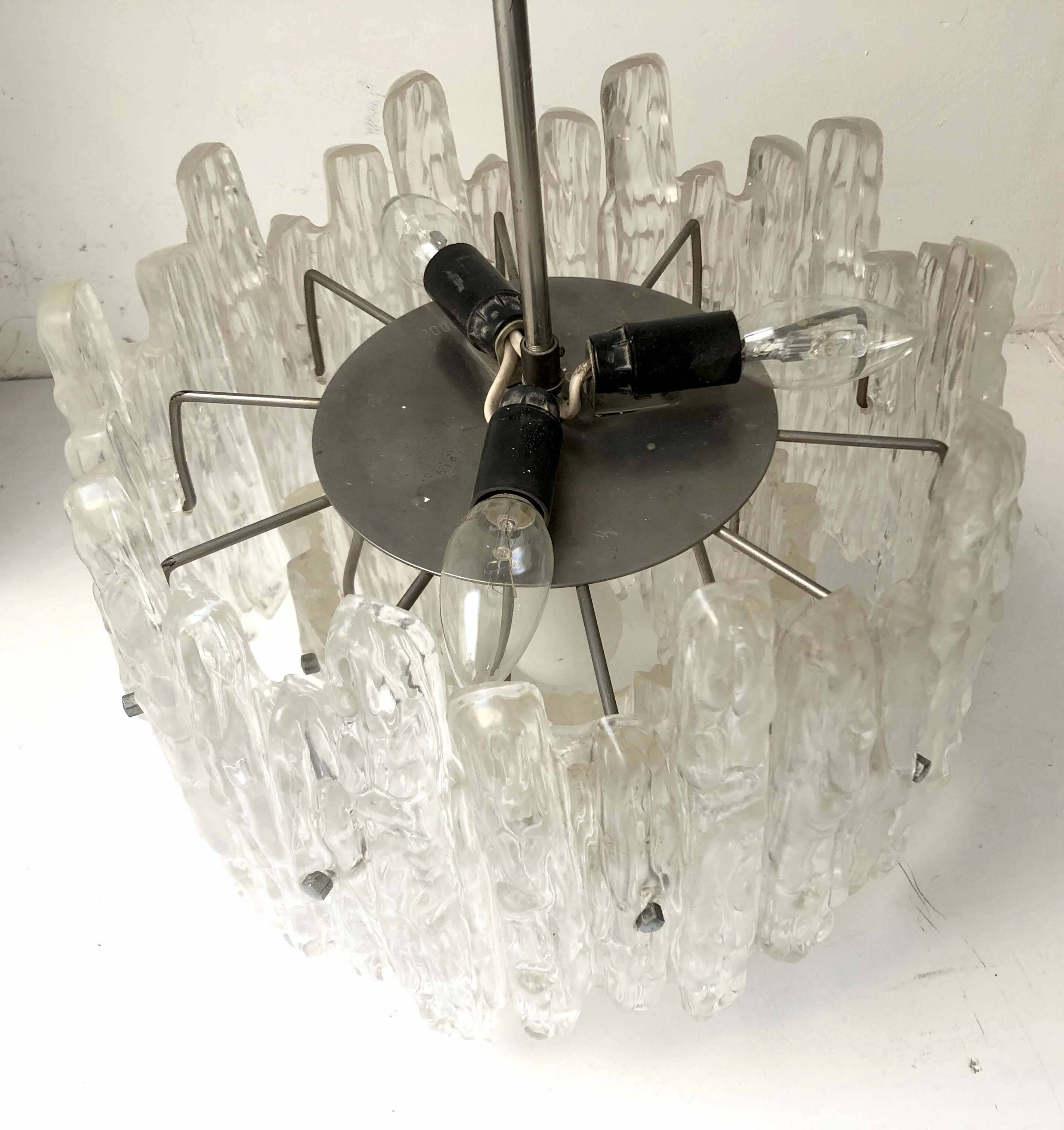 Ice frost pendant light by J. T Kalmar