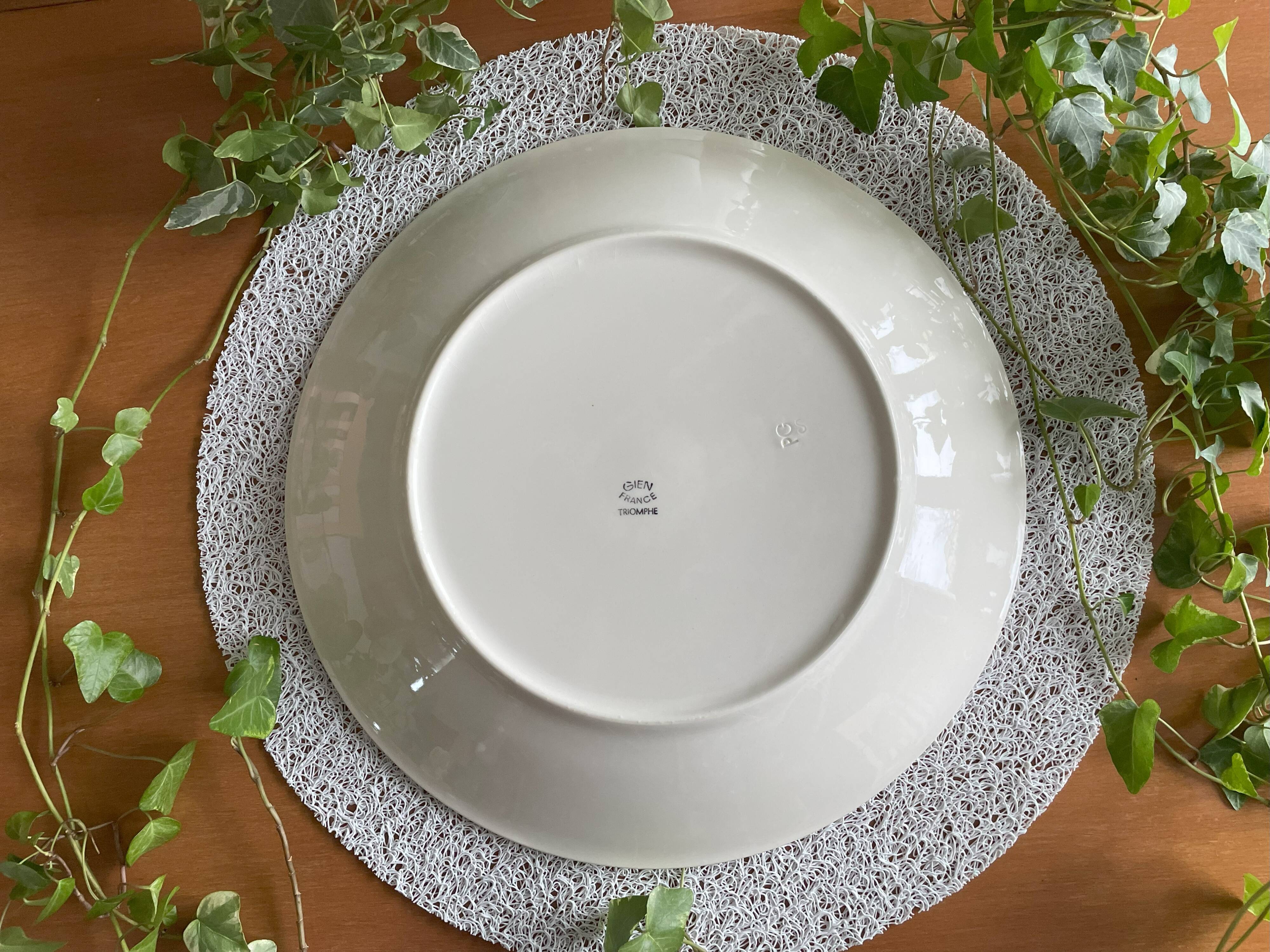 Old hollow earthenware dish from gien