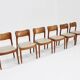 Set of 6 vintage Danish dining chairs by Niels Koefoed, 1960s, teak