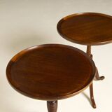 Pair of Mahogany side tables by Anton Kildeberg, Denmark 1960's