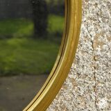 Round mirror with gold frame 31 cm