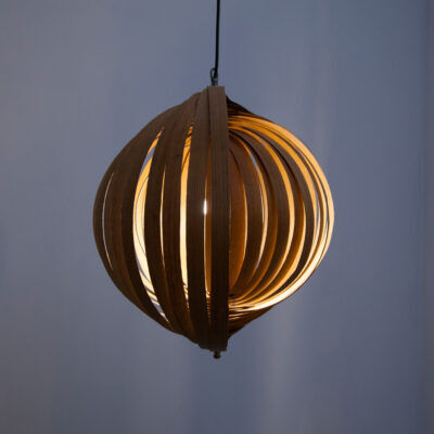 Wooden suspension large kinetic spiral