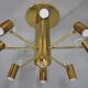 Midcentury Sputnik brass Space Age adjustable pendant/chandelier, 1970s