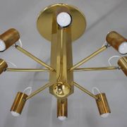 Midcentury Sputnik brass Space Age adjustable pendant/chandelier, 1970s