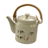 Asian style teapot with bamboo handle