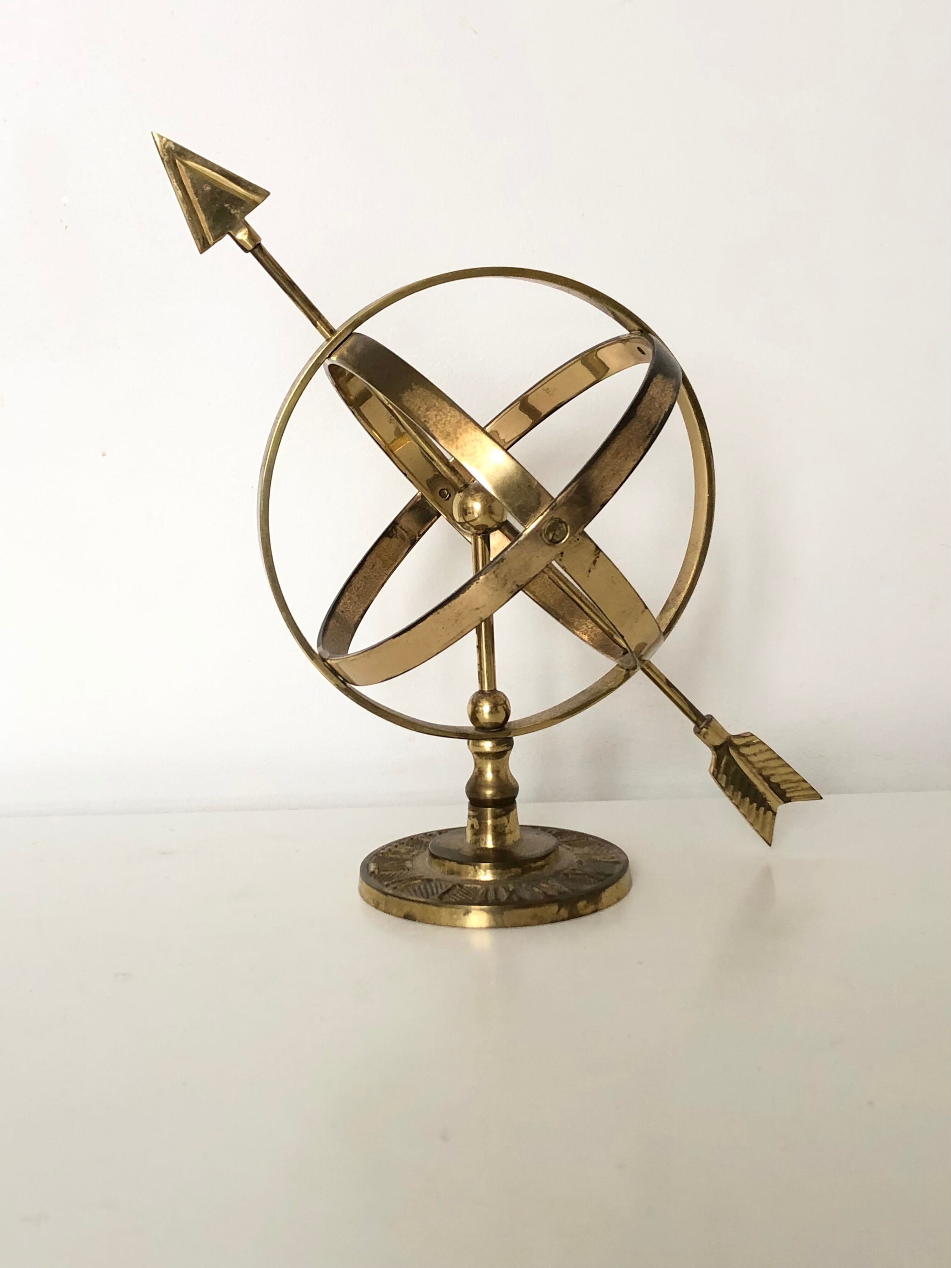 Sphere armillaire brass 1970