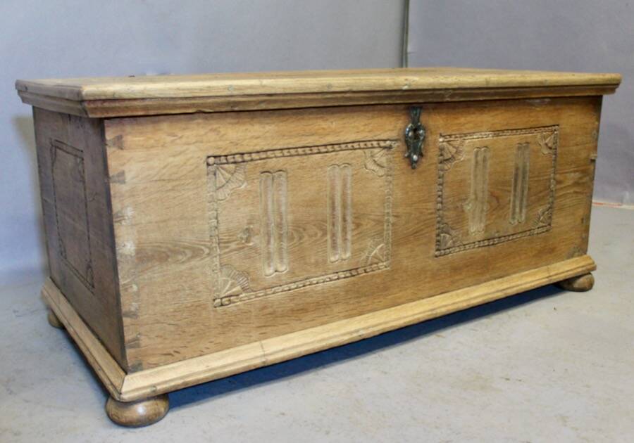 19th-century oak chest