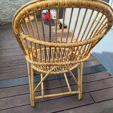 Vintage rattan armchair