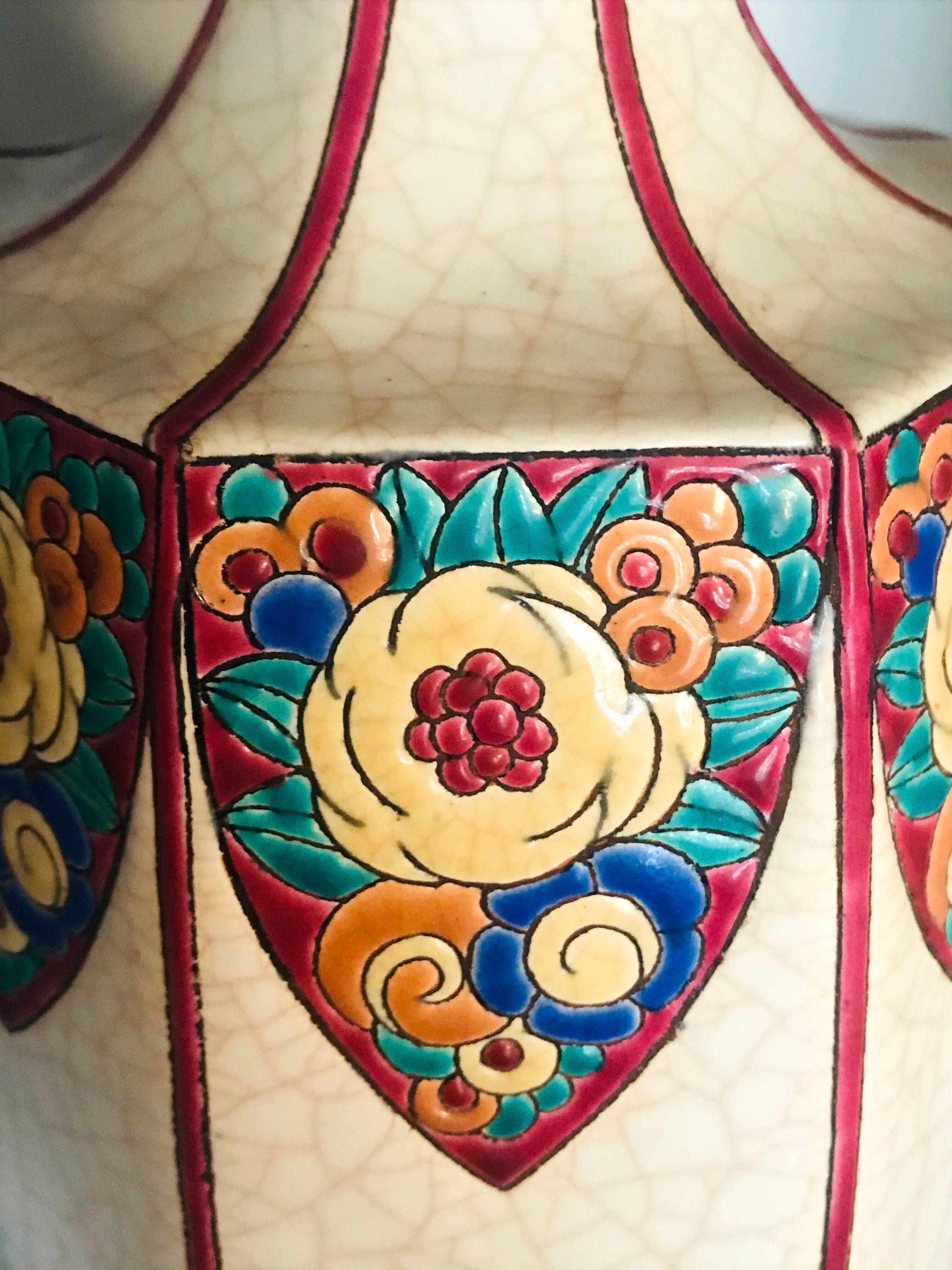 Longwy art deco vase