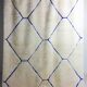 Vintage berber rug in ivory and blue wool