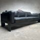 Bastiano leather canapé in black by Tobia Scarpa for Knoll